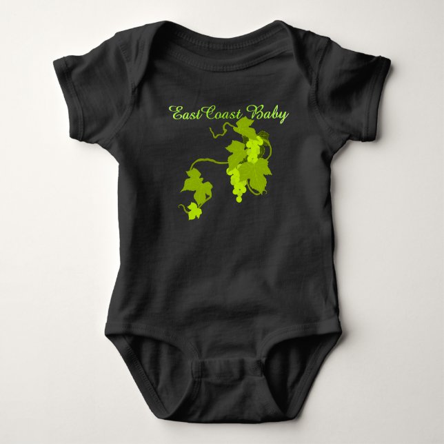 Ostküste Grüne Trauben ein Stück Baby Strampler (Vorderseite)