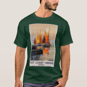 Ostküste Havens Norfolk Vintage Reiseplakat T-Shirt