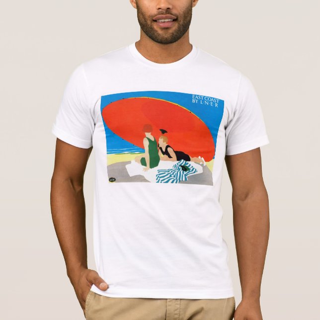 Ostküste von LNER ~ Beach Umbrella T-Shirt (Vorderseite)