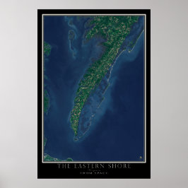 Ostküste von Virginia aus dem Weltraumsatelliten Poster
