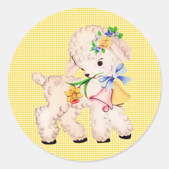 OSTLAMB VINTAG RUNDER AUFKLEBER (Vorderseite)