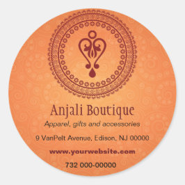 Östlich verzierte Werbe-Aufkleber Runder Aufkleber