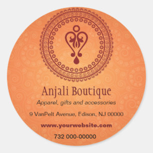 Östlich verzierte Werbe-Aufkleber Runder Aufkleber