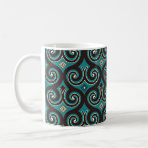 Östliche Arabeske: Elegantes nahtloses Ornament. Kaffeetasse