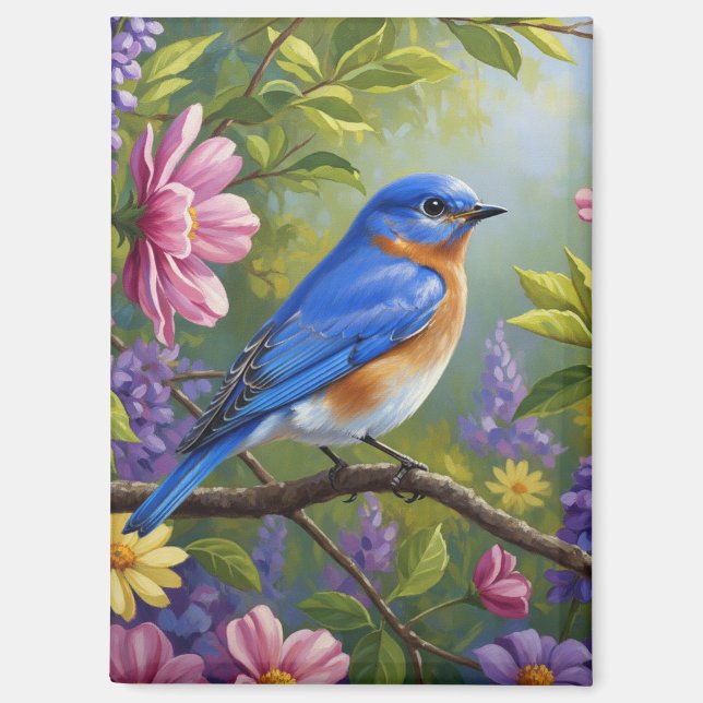 Ostliche Blaublumen Magnet (Vorderseite)