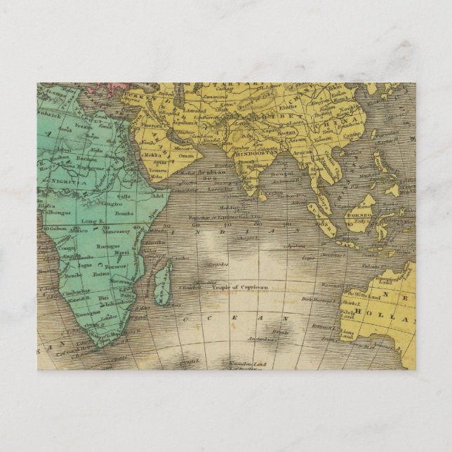 Östliche Hemisphäre 15 Postkarte (Vorderseite)