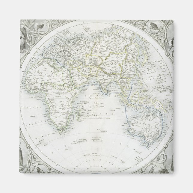 Östliche Hemisphäre aus einer Serie von World Maps Magnet (Vorne)