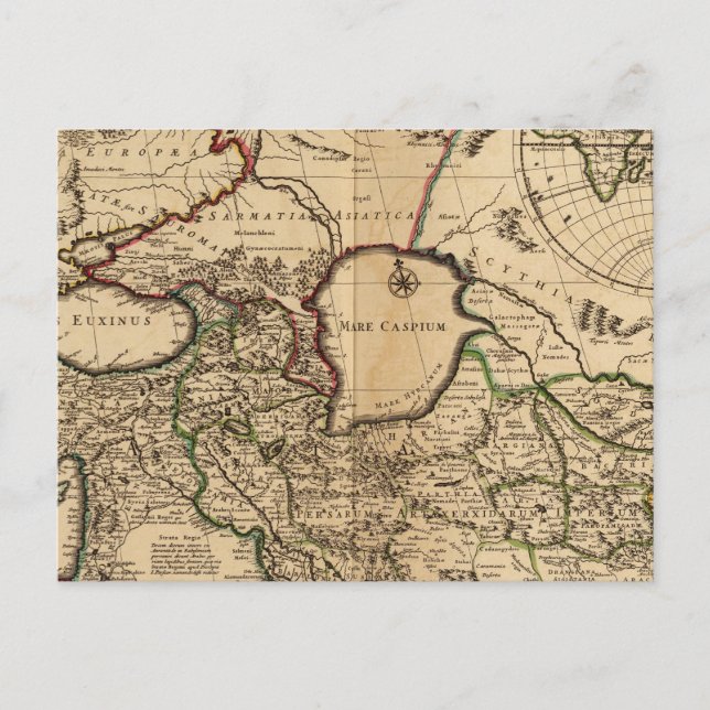 Östliche Hemisphäre und Rom Postkarte (Vorderseite)