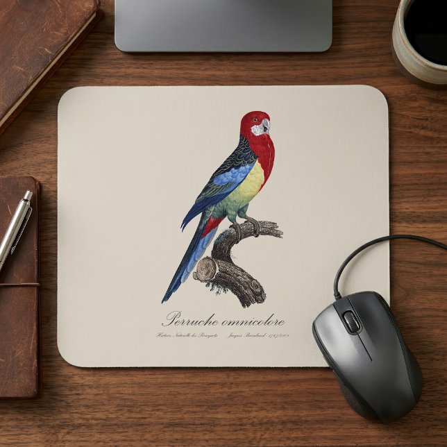 Östliche Rosella oder Platycercus eximius Sittich Mousepad (Eastern rosella or Platycercus eximius parakeet. Mouse Pad)