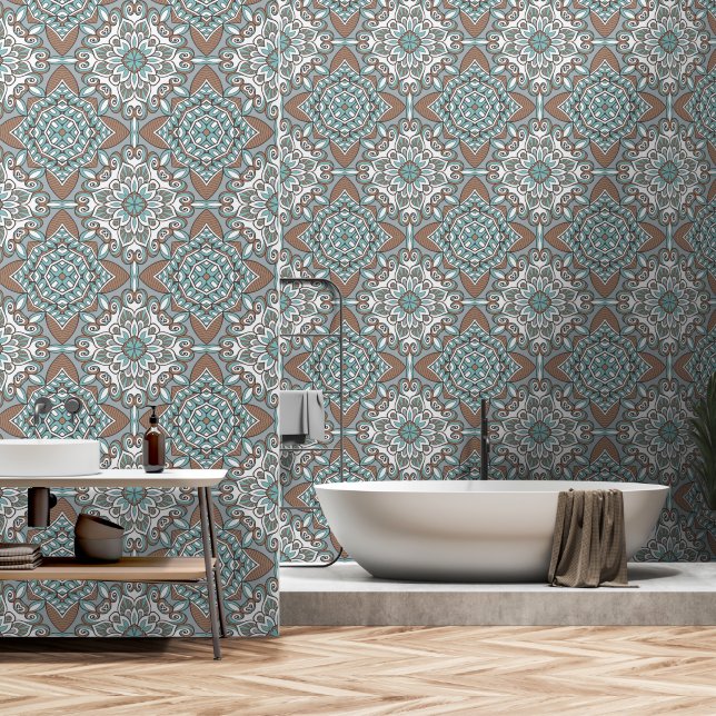 Östlicher Dekor 2 Tapete (Badezimmer)