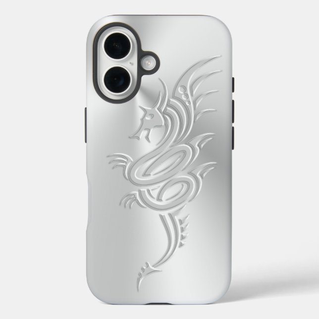 Östlicher Drache mit Embossed-Effekt Case-Mate iPhone Hülle (Rückseite)