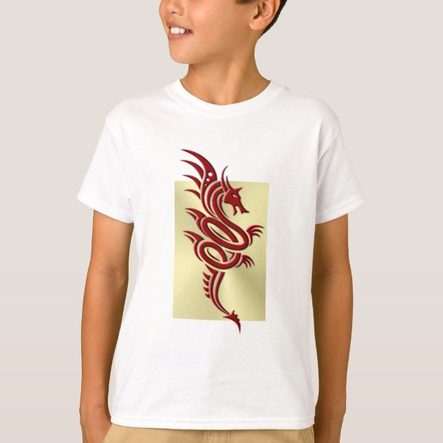 Östlicher Krimsondrache, Embossed-Effekt auf Gold T-Shirt (Vorderseite)