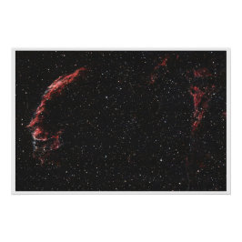Östlicher Schleiernebel – Astrofotografie des tief Poster