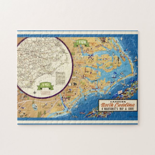 Östliches North Carolina 11x14  Puzzle (Horizontal)