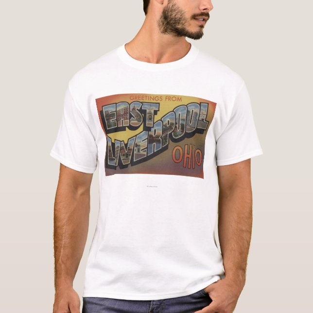 Ostliverpool, Ohio - große Buchstabe-Szenen T-Shirt (Vorderseite)