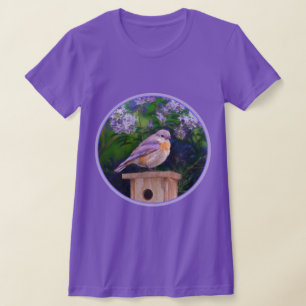 Ostösterliche Blaumeise im Schnee - Originalfotogr T-Shirt