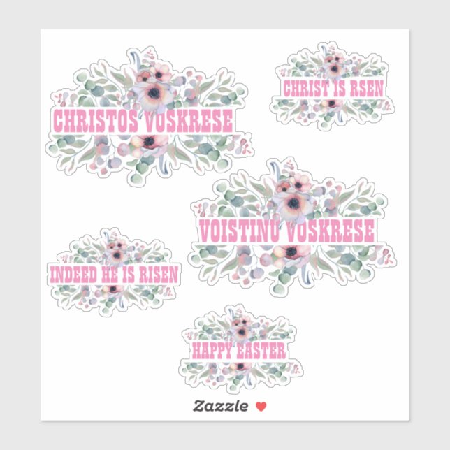 OSTPASCHA BYZANTINE ORTHODOX RELIGIOUS AUFKLEBER (Blatt)
