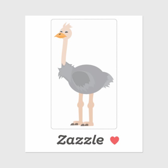 Ostrich Aufkleber (Blatt)