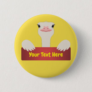 Ostrich Banner Button