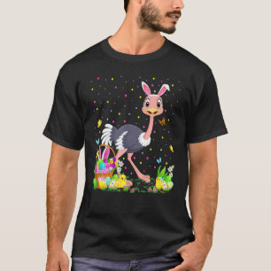 Ostrich Bird Easter Egg Hunt Bunny Ostrich Oster T-Shirt