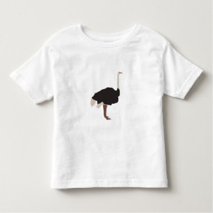 Ostrich Bird Illustration Kleinkind T-shirt