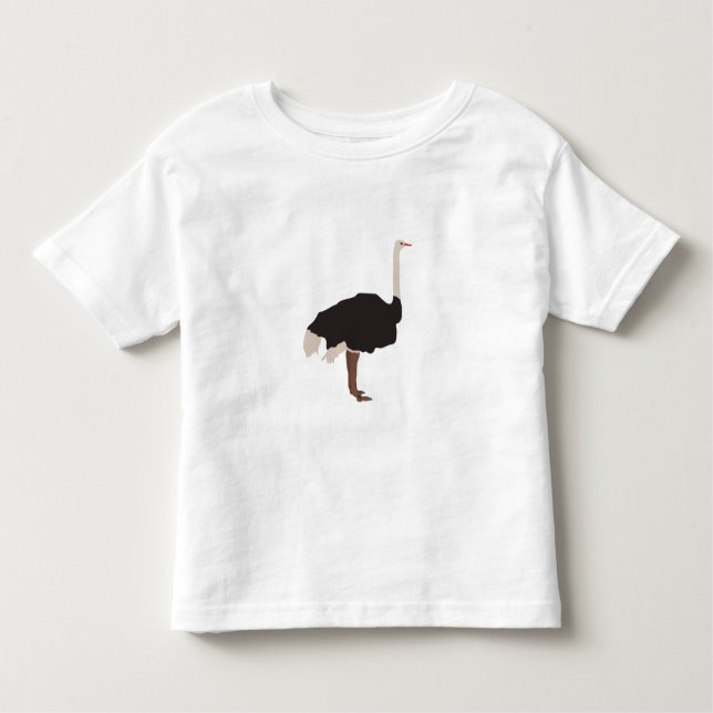 Ostrich Bird Illustration Kleinkind T-shirt (Vorderseite)