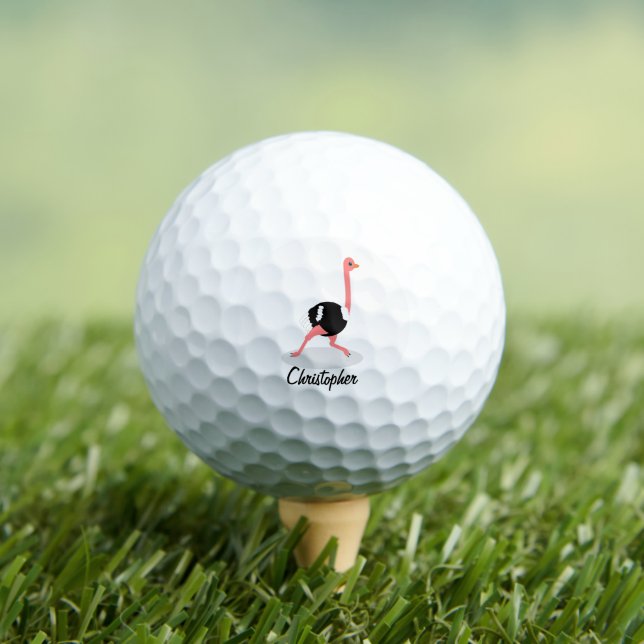 Ostrich Design Golfball (Insitu T-Shirt)