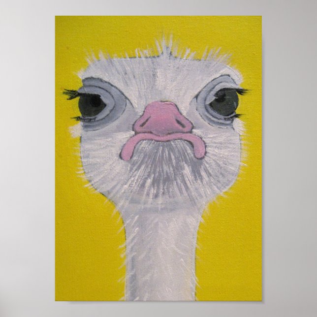 Ostrich Face Poster (Vorne)