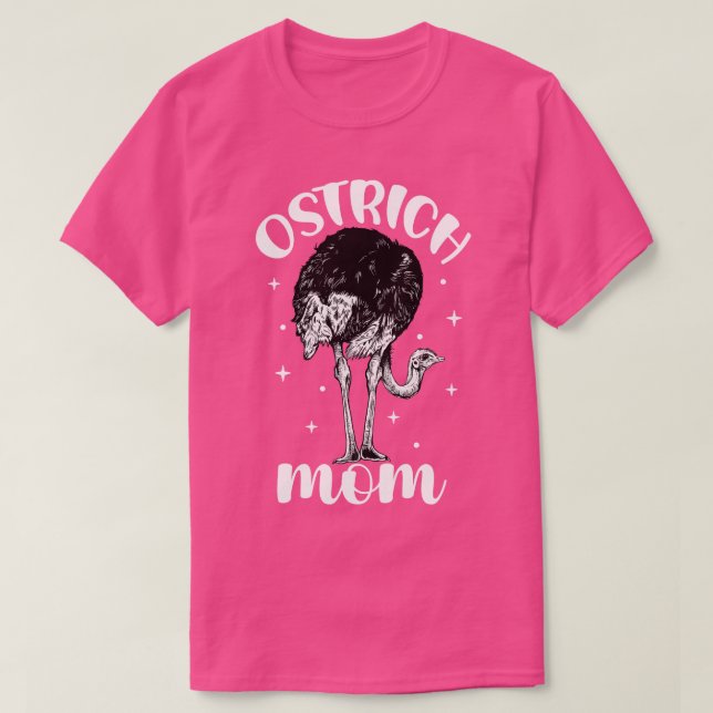 Ostrich lover Ostrich Mama T-Shirt (Design vorne)