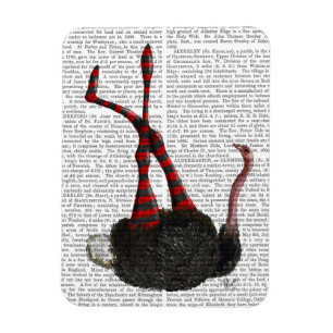 Ostrich mit gestreiften Leggings Magnet