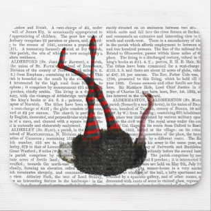 Ostrich mit gestreiften Leggings Mousepad