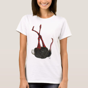 Ostrich mit gestreiften Leggings T-Shirt