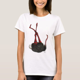 Ostrich mit gestreiften Leggings T-Shirt