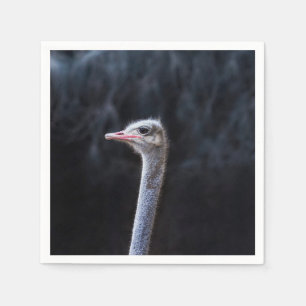 ostrich portrait serviette