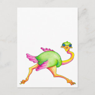 Ostrich Postkarte