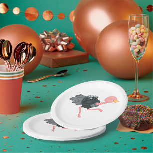 Ostrich Running Pappteller