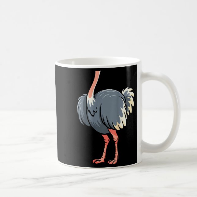 Ostrich Shirt Adult Men Women Kids Body Ostrich Co Kaffeetasse (Rechts)