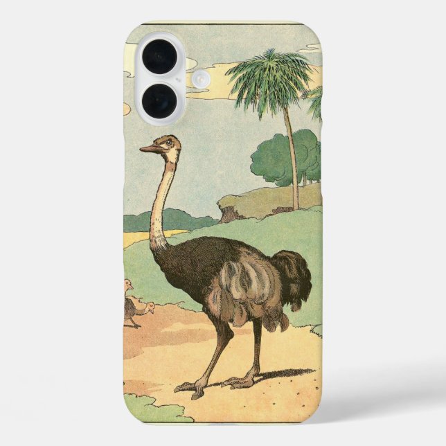 Ostrich Storybook Zeichnend Case-Mate iPhone Hülle (Rückseite)
