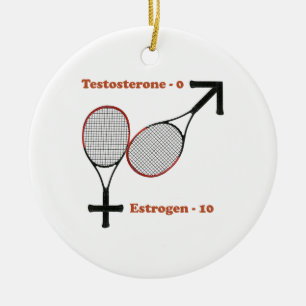 Östrogen-Tennis Keramik Ornament