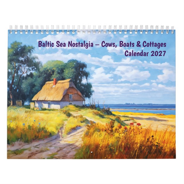 Ostsee Nostalgie – Kühe, Boote & Cottages Kalender (Titelbild)