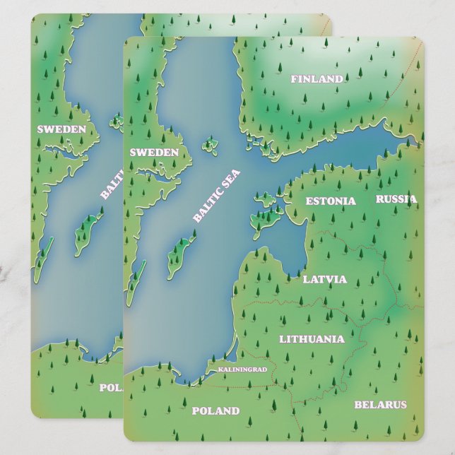 Ostseekarte (Vorne/Hinten)