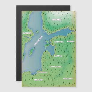 Ostseekarte Magnetkarte