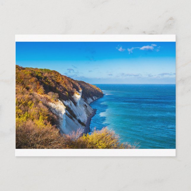 Ostseeküste auf der Insel Moen in Dänemark Postkarte (Vorderseite)