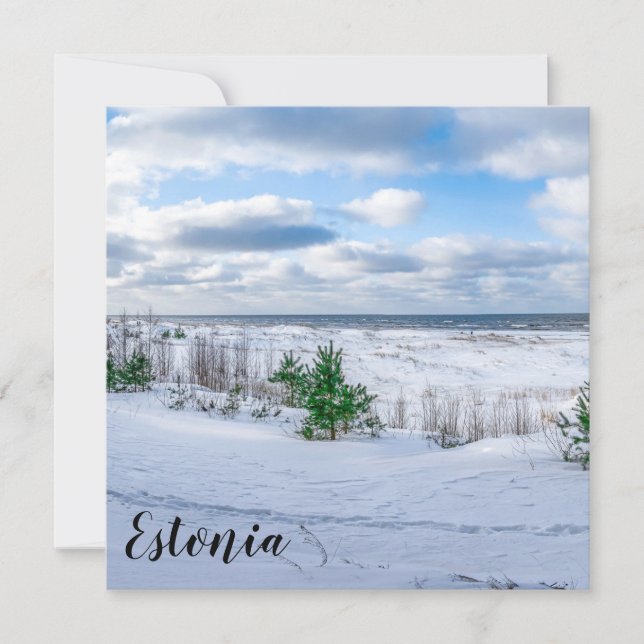 Ostseeküste im Winter schneebedeckt (Vorderseite)
