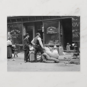 Ostseiten-Zwangsräumung, NYC, Anfang 1900er Jahre Postkarte