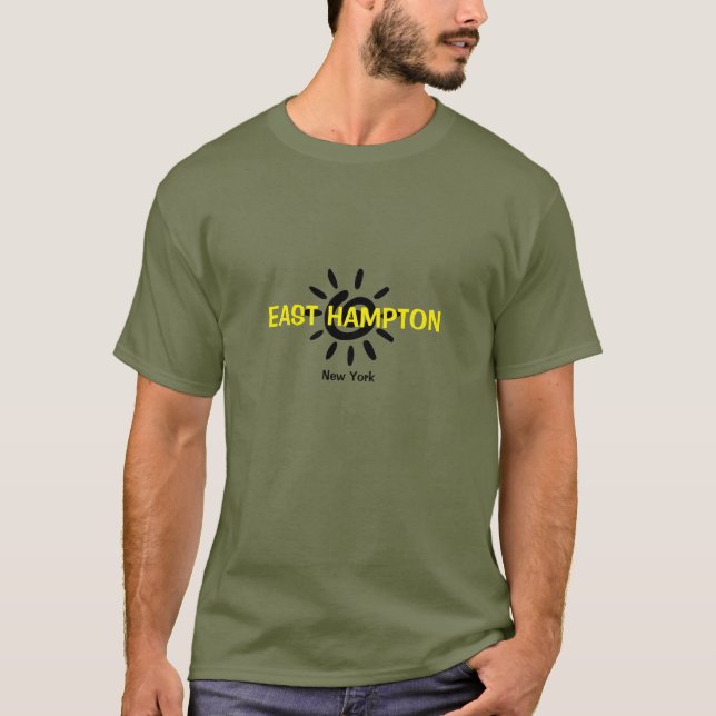 Ostsonnenschein-T-Shirt hamptons New York T-Shirt (Vorderseite)