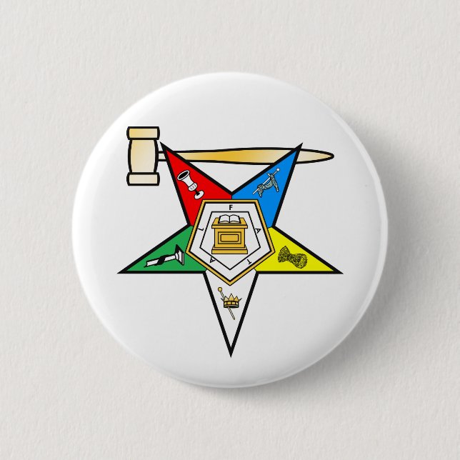 Oststern hinter Matroneneinzelteilen Button (Vorderseite)