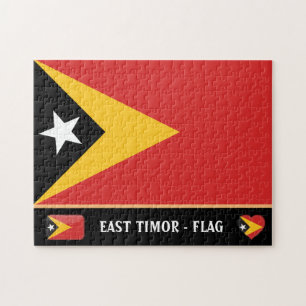 Osttimor Flag & timorisches Land / Osttimor Puzzle
