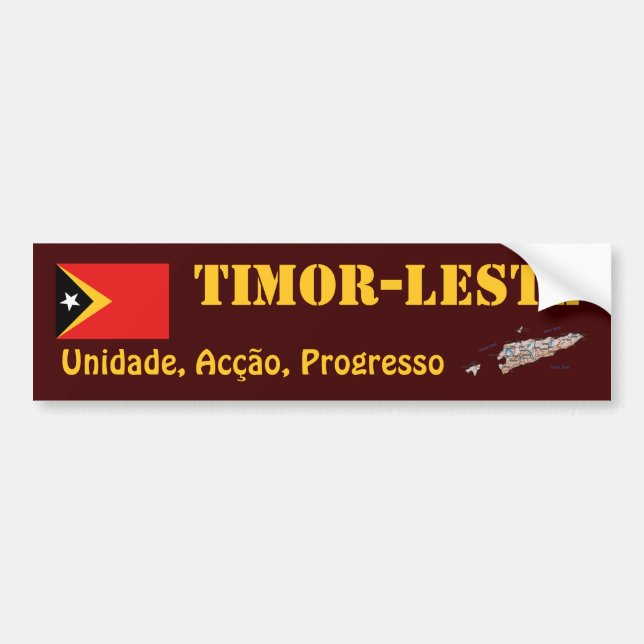 Osttimor-Flagge + Autoaufkleber Karte (Vorne)