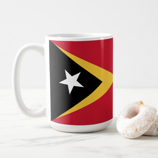 Osttimor-Flagge Kaffeetasse (Mit Donut)